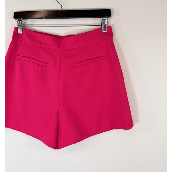 MILLY Womens Shorts Pink Aria Cady Button Tab High Rise Stretch Casual Size 4 - Picture 7 of 9